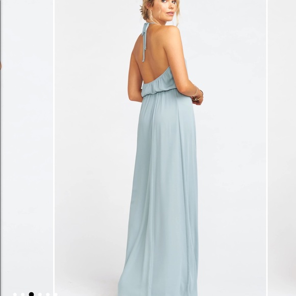 Silver Sage Heather Halter Dress - Picture 3 of 5